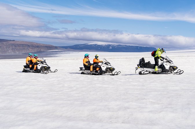 Langjökull snowmobile and ice tunnel tour from Húsafell
