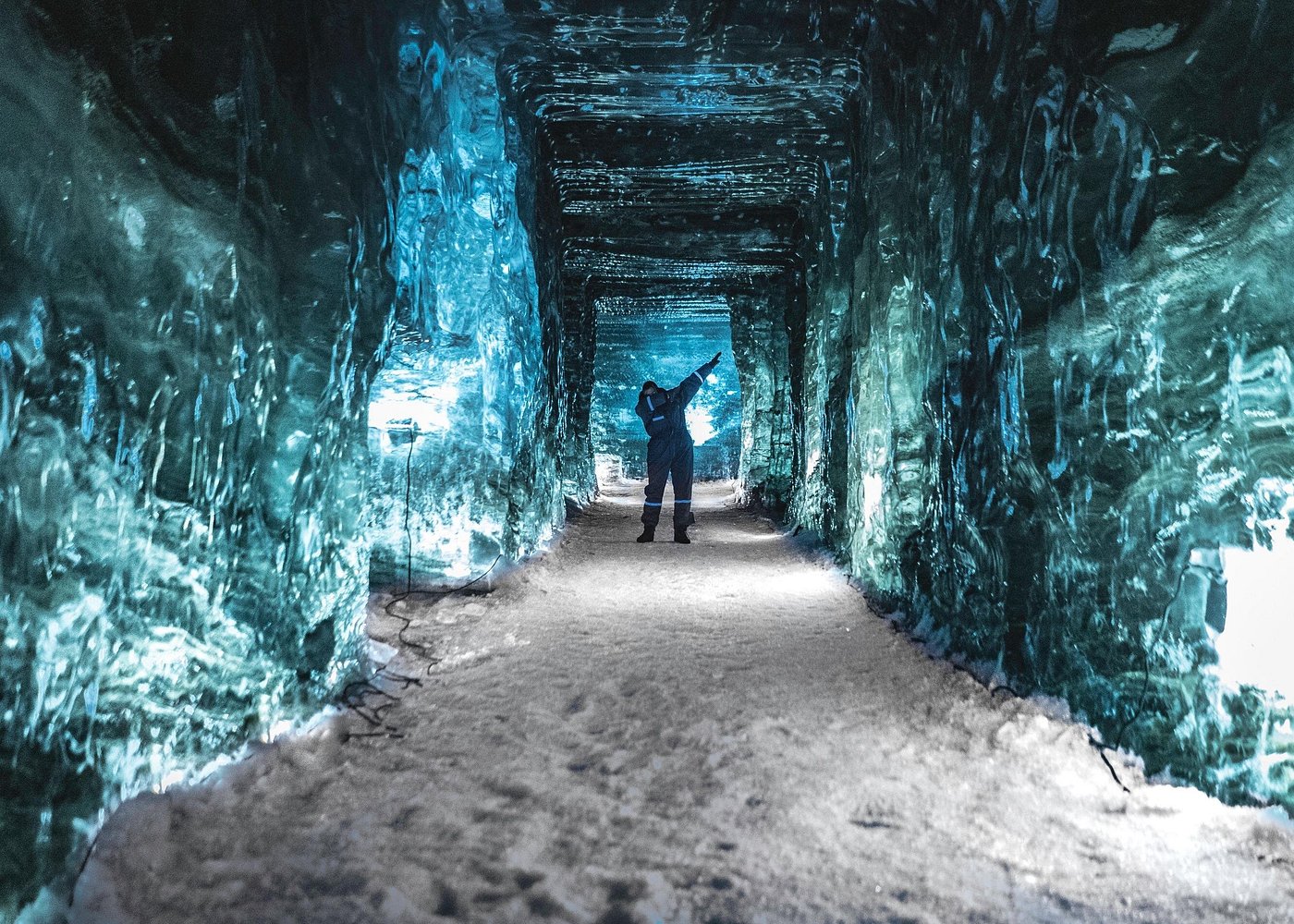 Snowmobiling and ice cave tour photo